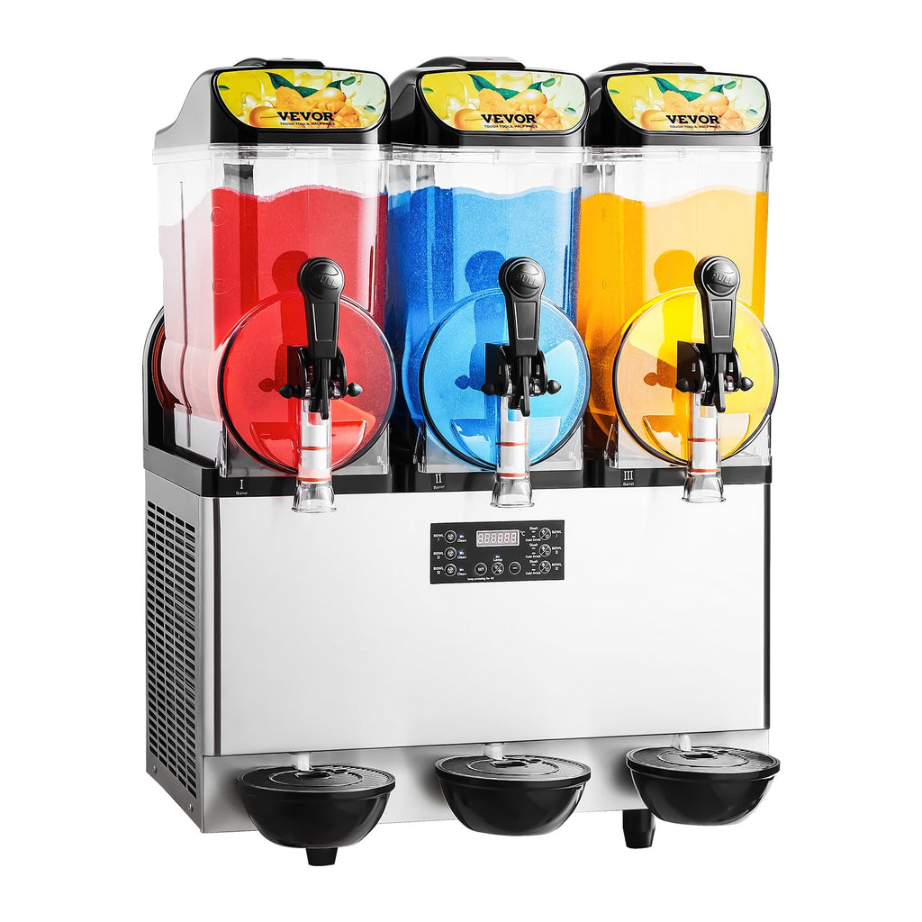 VEVOR Slushie Machine, 15L Single Tank Commercial Margarita Machine, 60 Cups Stainless Steel Margarita Smoothie Frozen Drink Machine, Slushy Machine for Home Party Restaurants Cafe Bars