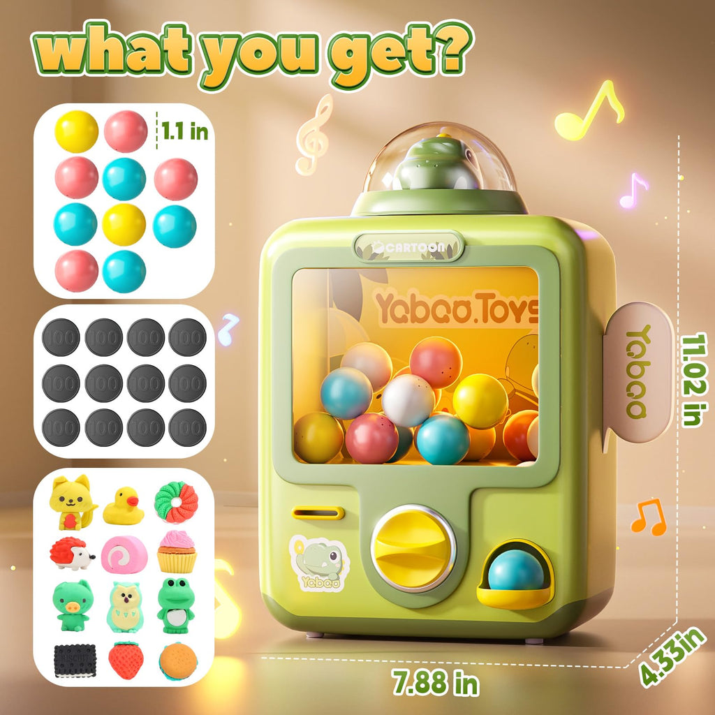 Skirfy Vending Machine Kids Toys 10 Empty Eggs Mini Vending Machine Erasers Operated Gumball Prize Machine Maker Game Claws Machine Easter Game Sensory Toys Dolls Gifts（Blue）