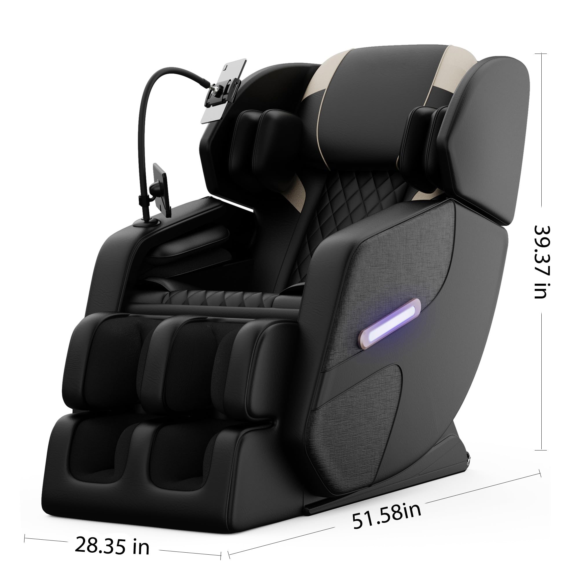 2026 Massage Chair Full Body, Zero Gravity Massage Recliner Chair with Auto Modes, 8 Fix Point Rollers, Airbag, Foot Massage, Touch Screen Controller, Deep Yoga Stretch, Heating Function