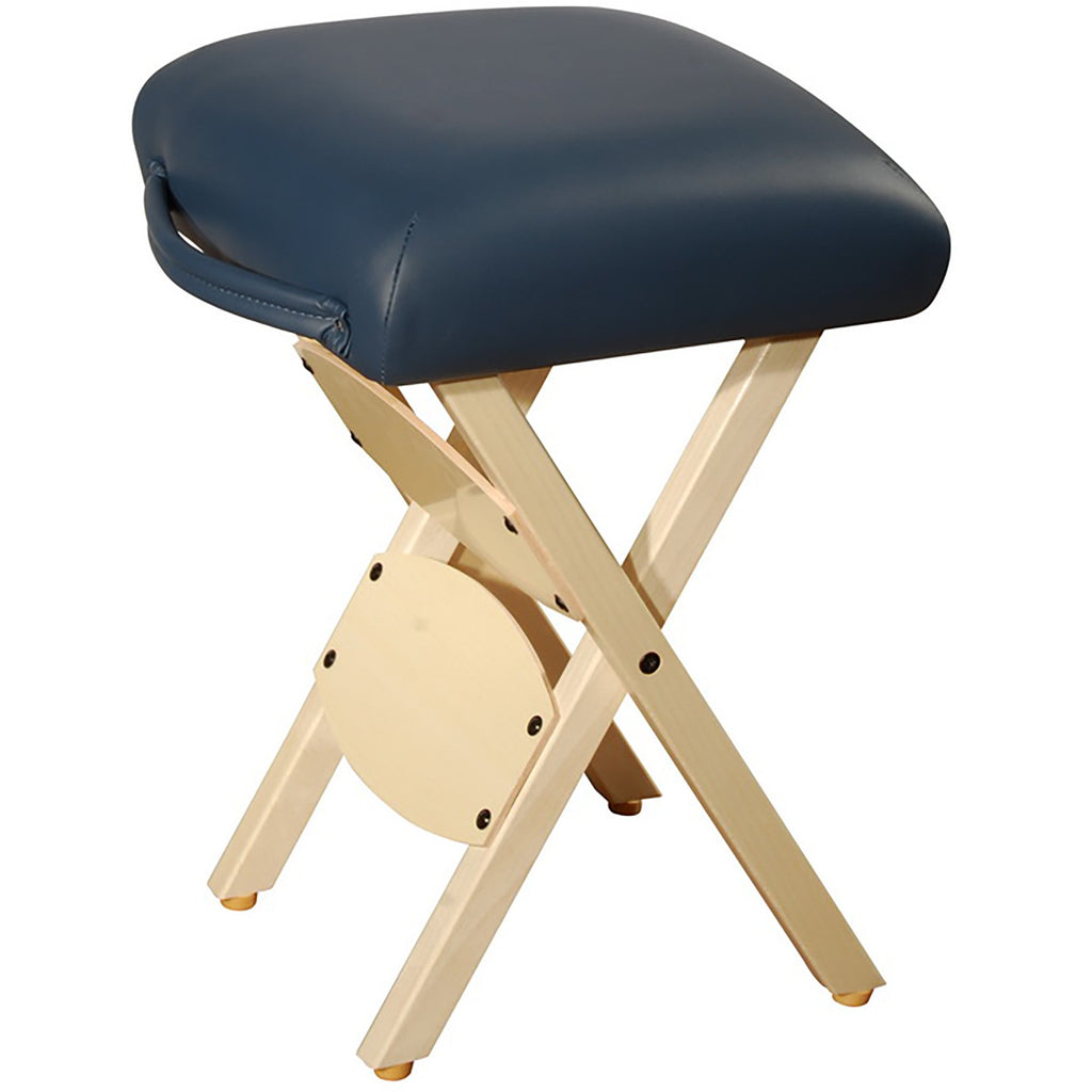 Master Massage Tables Lightweight Wooden Handy Folding Massage Stool, Black