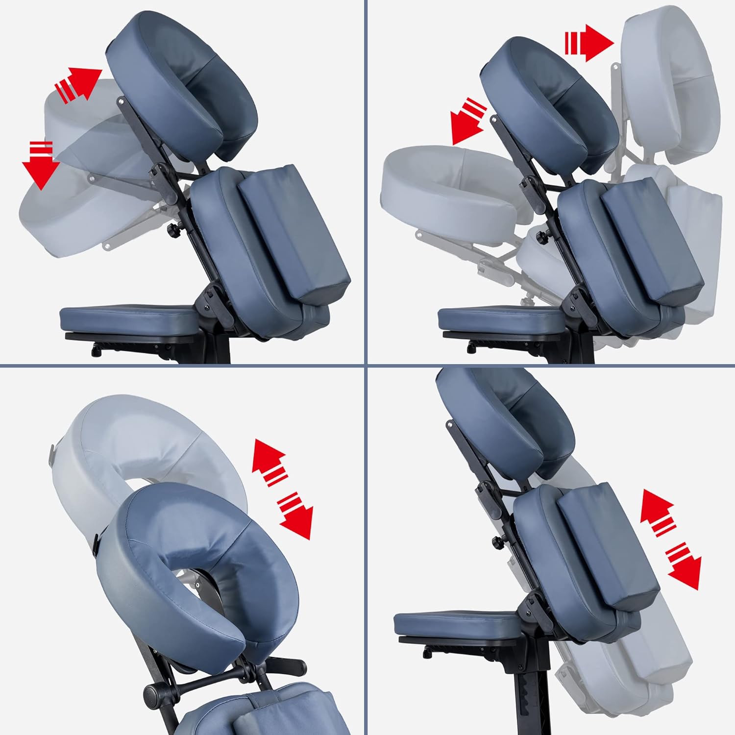 Master Massage Rio Portable Massage Chair – Royal Blue, Lightweight 24 lbs Aluminum Frame, Foldable & Adjustable Tattoo and Spa Chair