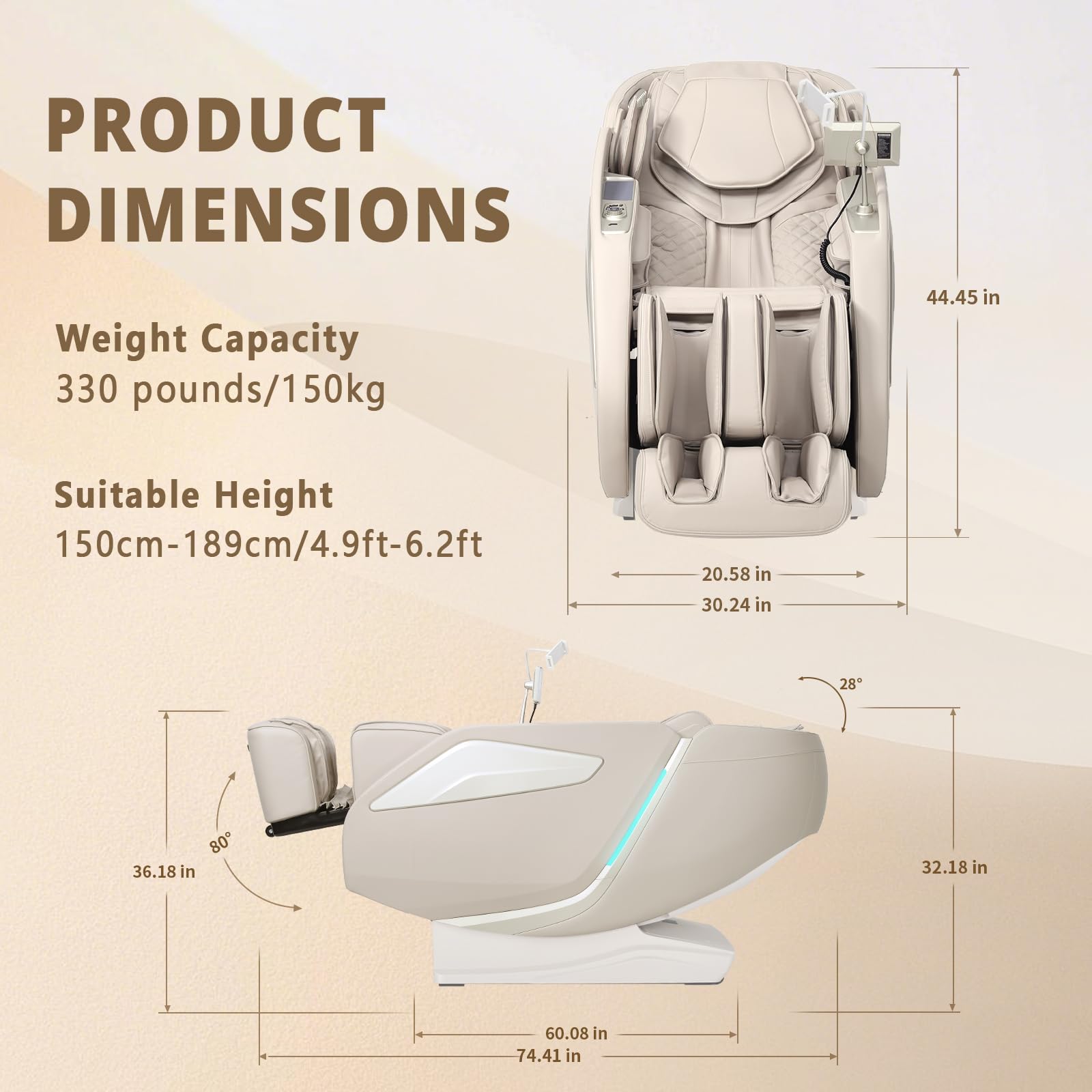 HealthRelife 4D Massage Chair Full Body Zero Gravity Recliner - 55“ SL-Track,15 Auto Modes,11 Massage Technique,40 Airbags Massage,with Yoga Stretch,APP Control,Shiatsu Foot Massage(Black)