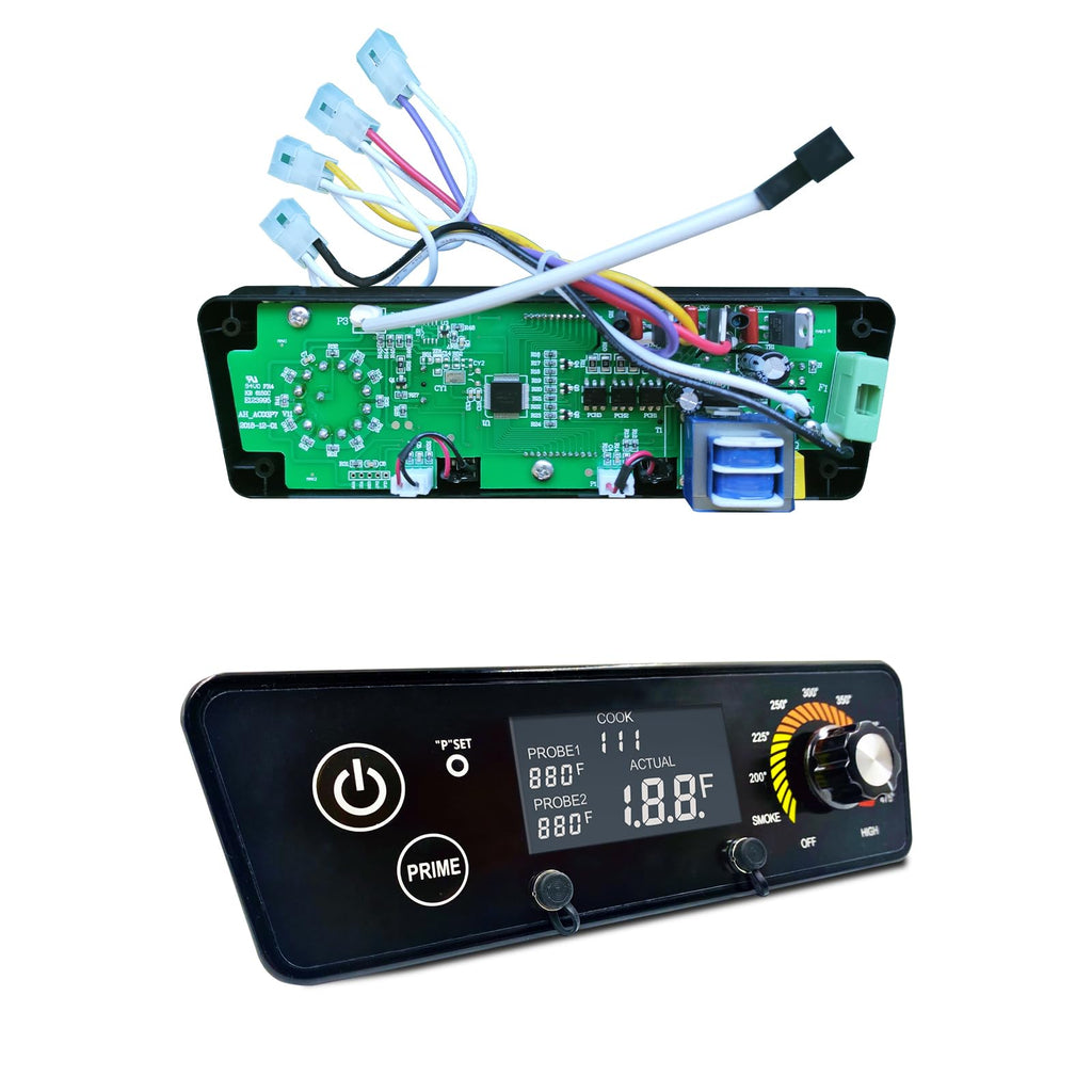 Trapezoid Digital Control Board Replacement Part for Pit Boss Copper Series Wood Pellet Grill & Smoker Tailgater, Lexington, Classic, Austin XL, Matte Black (AC03P7-340)