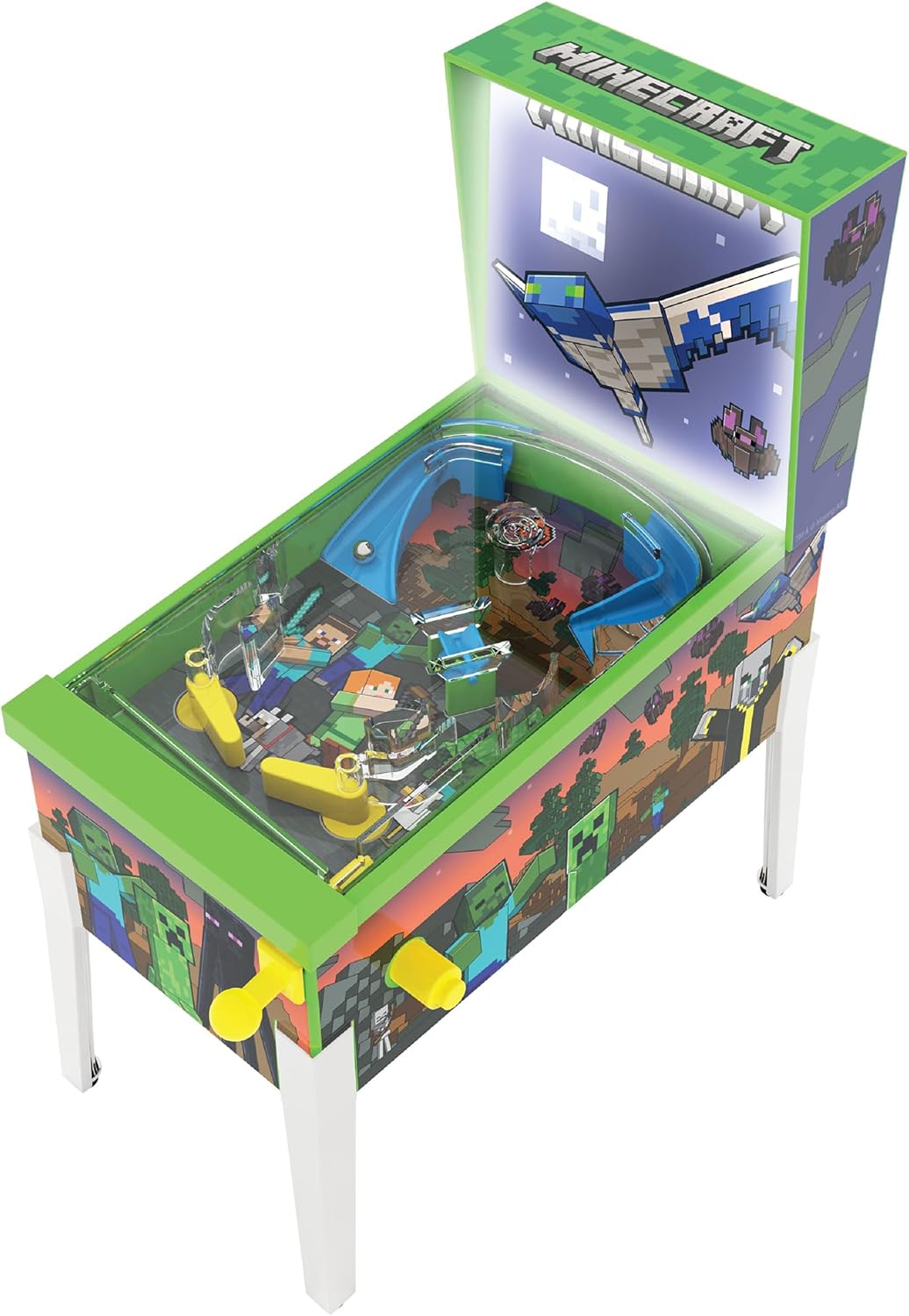 Minecraft: Mini Arcade Pinball - Deluxe Collector Series, Lights & Sounds, Classic Tabletop Game, Skill Shot Challenges, Licensed Toy, Adults-Kids 3+