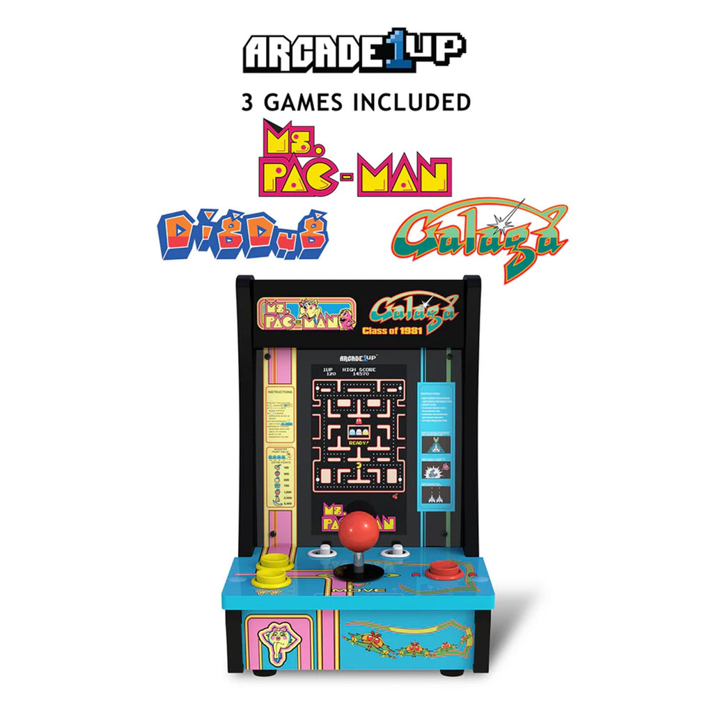 Arcade1Up NBA JAM Countercade Arcade Machine with NBA JAM TE and NBA Hang Time, 7" LCD Screen, Light-Up Marquee and Real-Feel Arcade Controls
