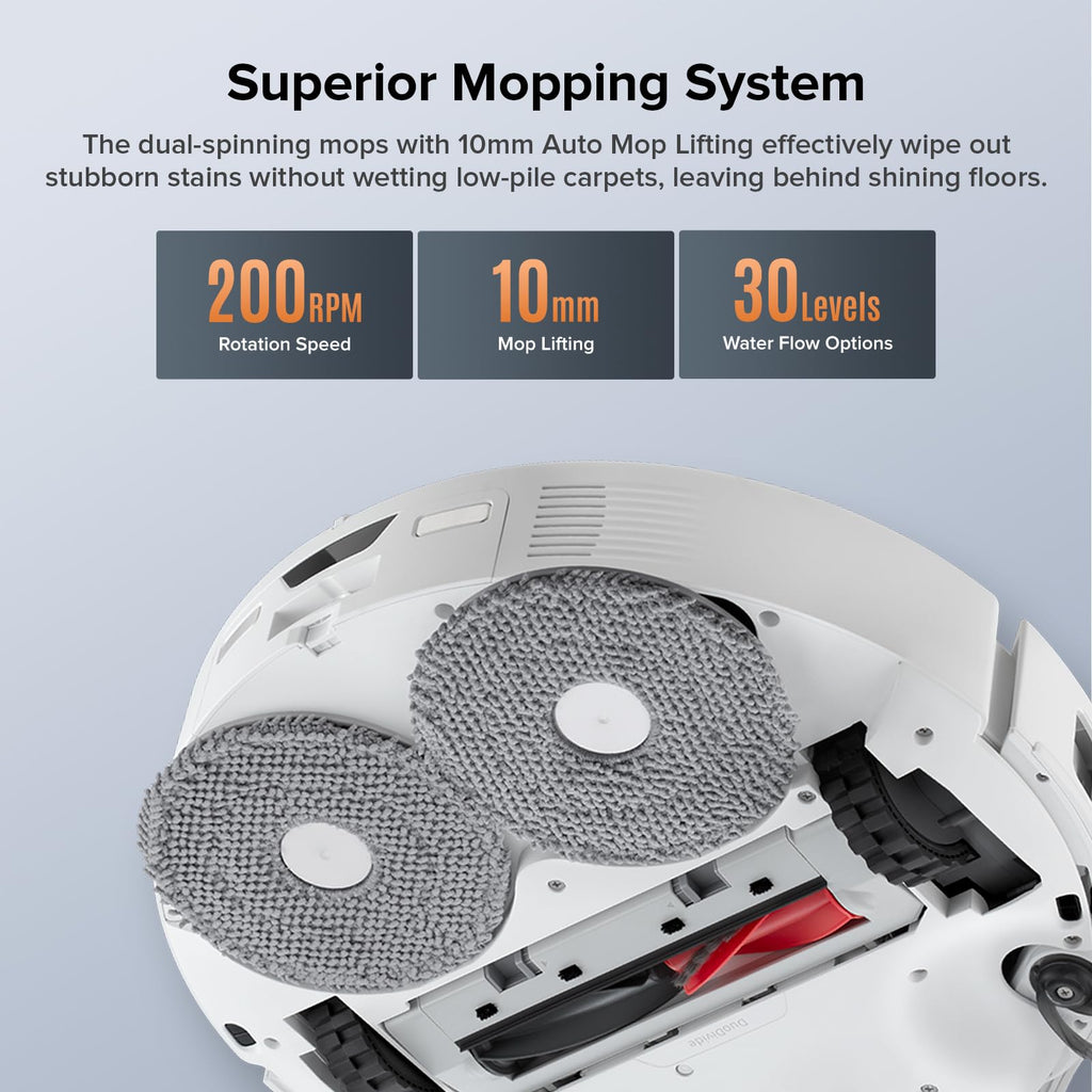 roborock Qrevo Edge 2 Robot Vacuum and Mop, 25,000Pa, 3.14'' Ultra-Slim, Zero-Tangle, AI Object Recognition, 176℉ Hot Water Mop Washing & Auto-Drying, Carpet & Pet Hair, FlexiArm Edge Cleaning