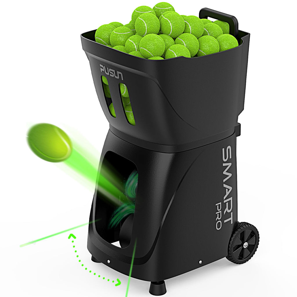 Smart Tennis Ball Machine PT-SMART PRO - 100+ Ball Capacity, Full APP Control, Internal Spin Serve, Ideal for Training & Matches