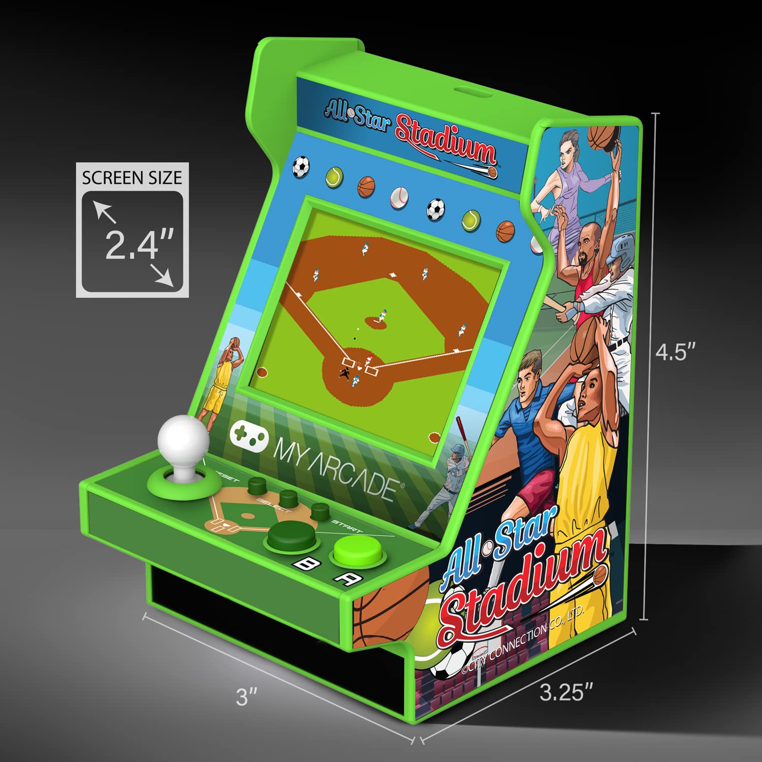 My Arcade Galaga Nano Player - 2 Games in 1, Retro Arcade Classics, 4.8" Mini Arcade Machine