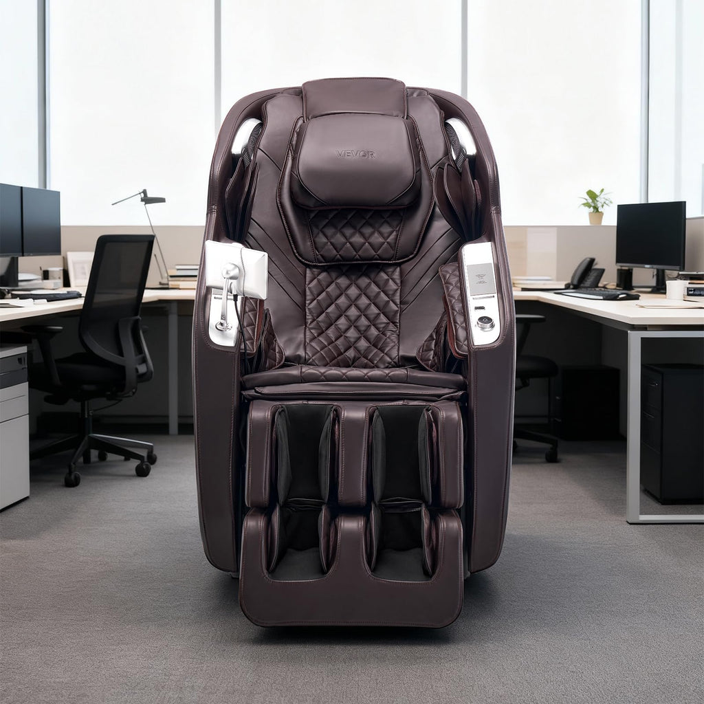 VEVOR Massage Chair - Full Body Zero Gravity Recliner with Multi Auto Modes, 3D Shiatsu, Heating, Bluetooth Speaker, Airbag, Foot Roller, and Touch Screen