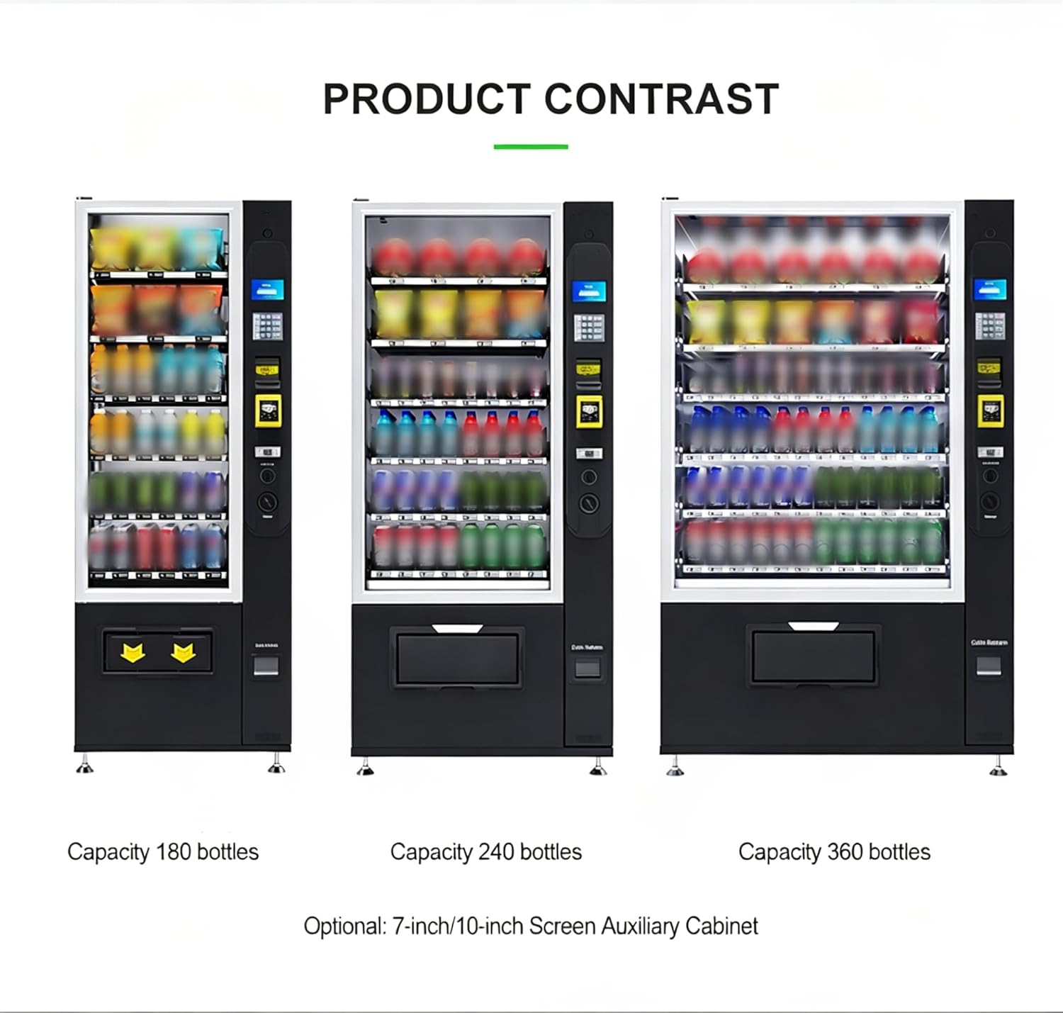 Commercial Combo Vending Machine for Sale, Refrigerated Snack Drink Vending Machine Beverage Dispenser with Card Reader Touch Screen for Airport Hospital School Office