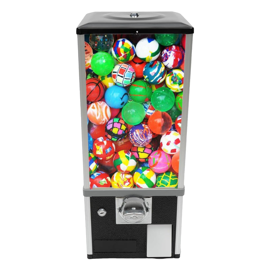 Vending Machine, 4x25 Dual Side Coin Operators Prize Machine Dispenser Candy Machine, Commercial Toy Candy Capsule Vending Machine with Keys, Gumball Machine for Gaming Store (Black)