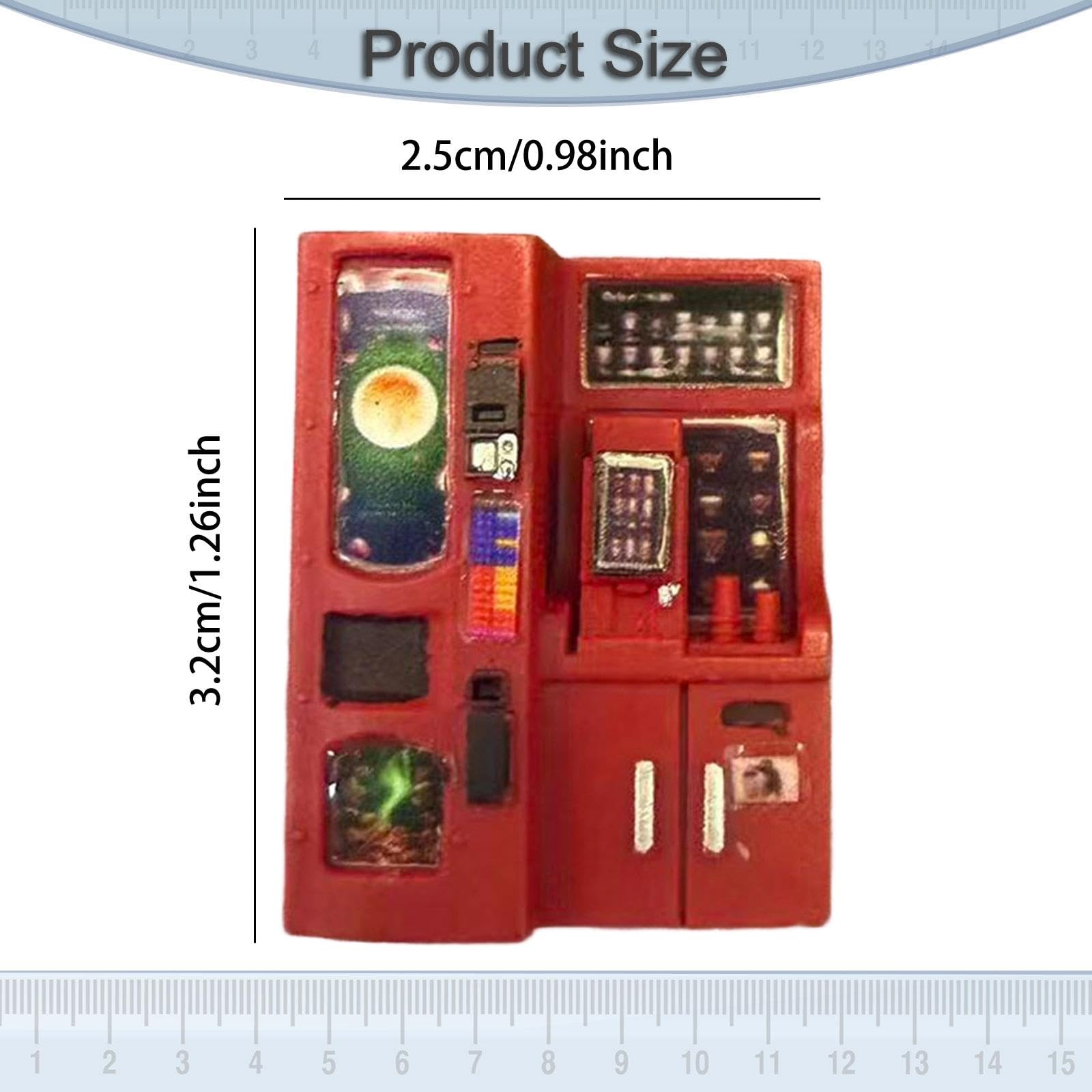 Mini Beverage Machine Miniature Model Vending Equipment Dollhouse Accessories Resin Coffee Maker for Office Dorm Bar Home Kitchen Coffee Su, red
