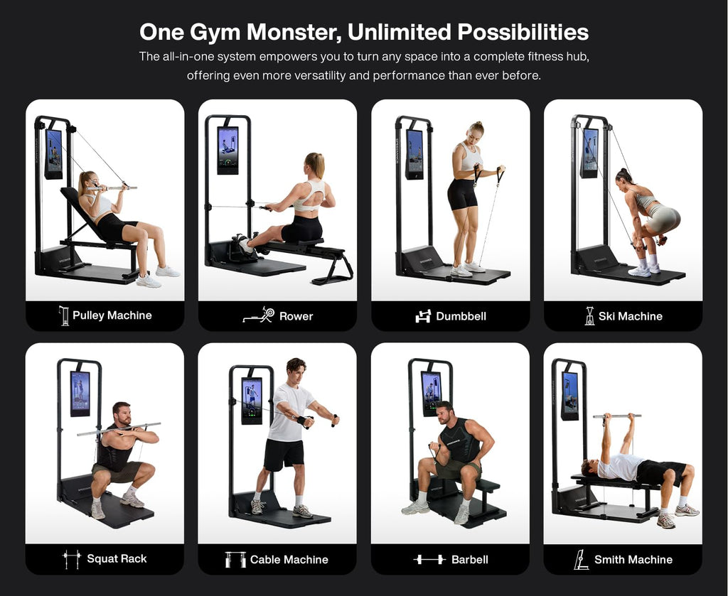 Speediance Smart Home Gym, Multi-Functional Gym Machine for Full Body Strength Training, All-in-one Gym Equipment, Digital Weight System, Workout Station, Squat Rack, Gym Monster 2