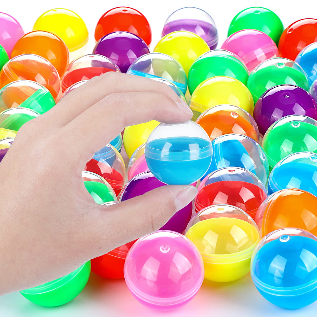 Sosation 150 Pcs 1.77 Inch Gumball Vending Machine Capsules Empty Round Plastic Containers for Prizes Party Favors (Stylish Color)