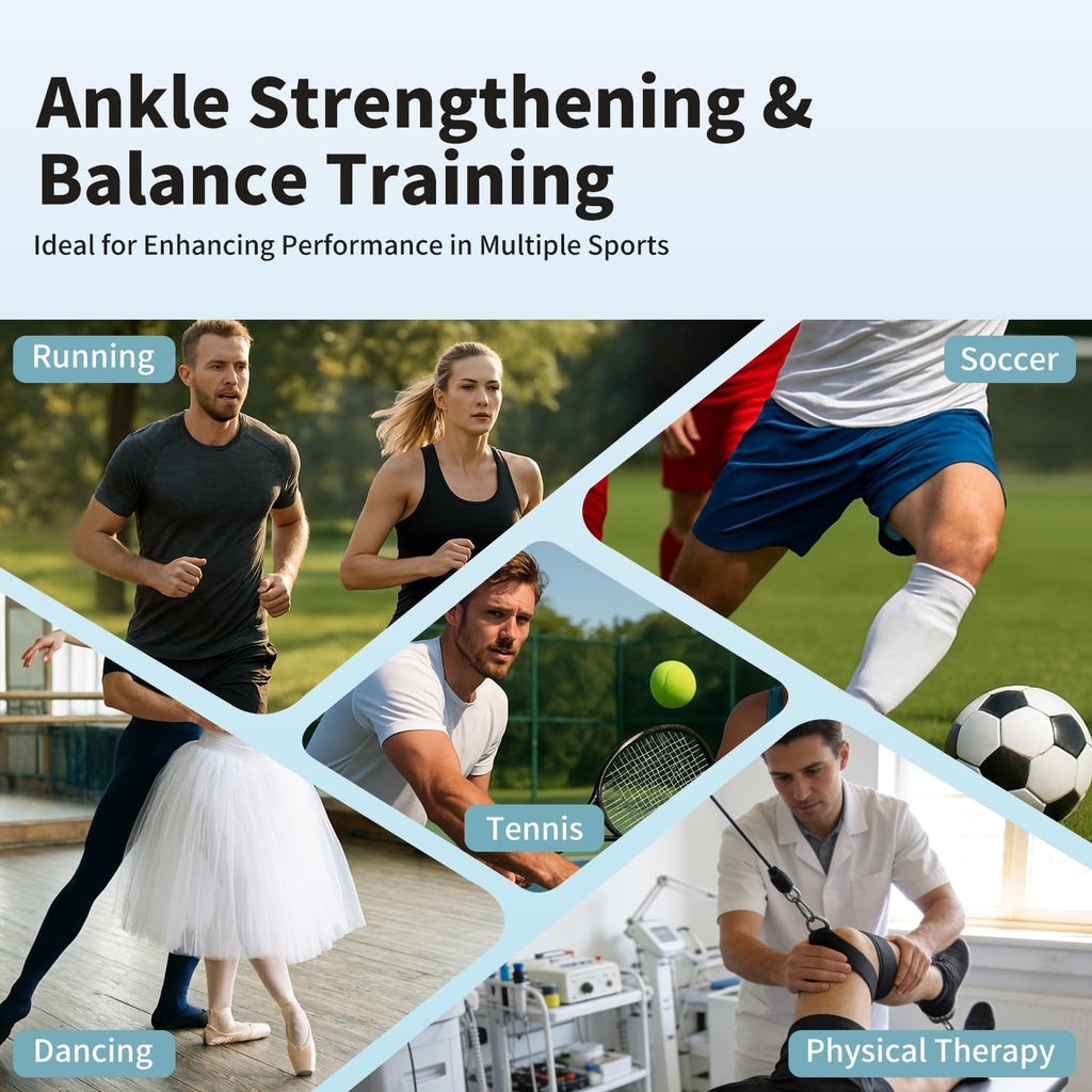 Professional Ankle Balance Board - Adjustable Foot Strengthener with 12 Interchangeable Pods for Stability Training at Home, Gym, Outdoor & Workspace, Physical Therapy and Pain Relief