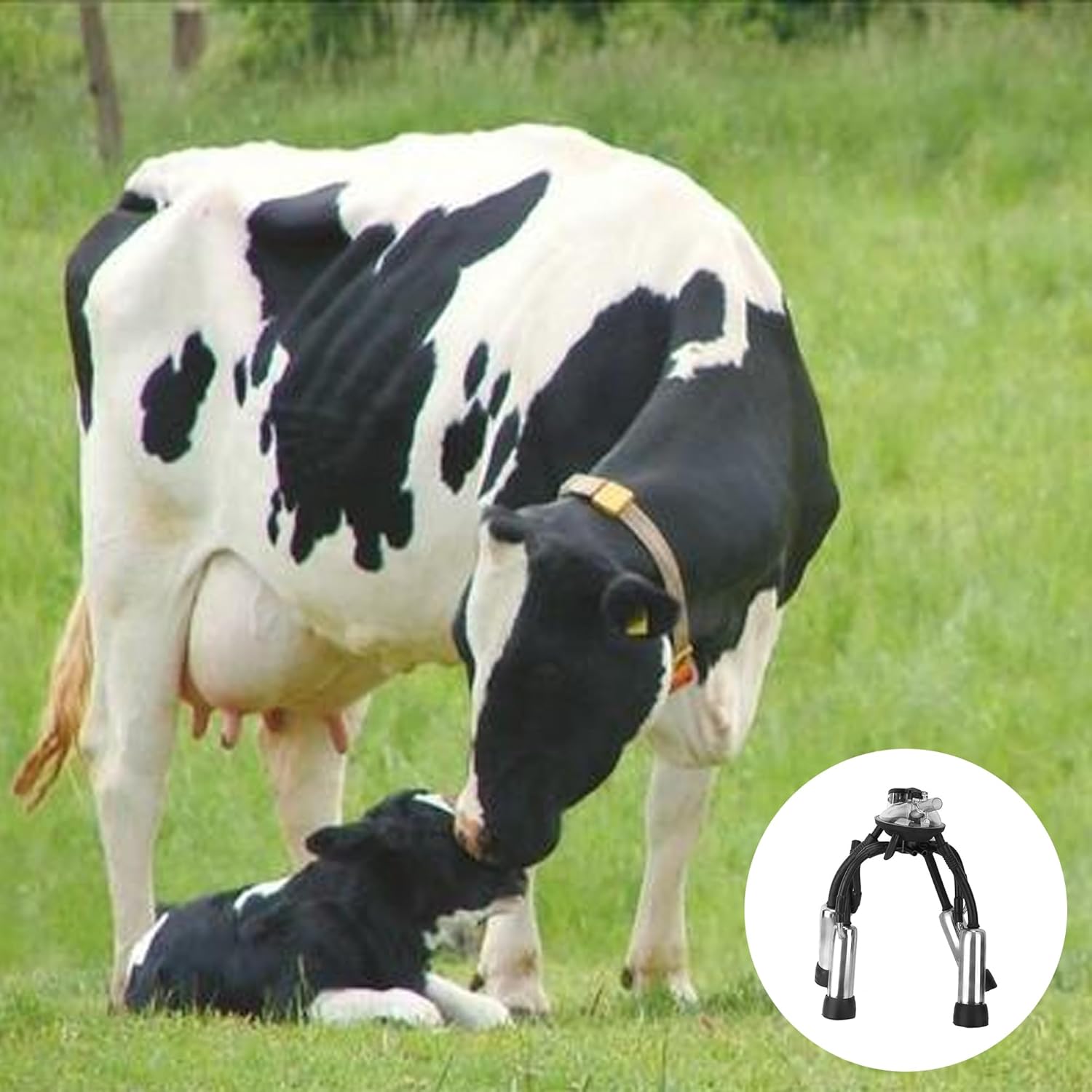 Goat Milking Machine Milker Cups Set : 240CC Goat Milker Machine Milking Claw,Cow Milker Milking Cluster, Goat Milking Machine - Milk Collector Tool for Vacuum Pump Milking Machine