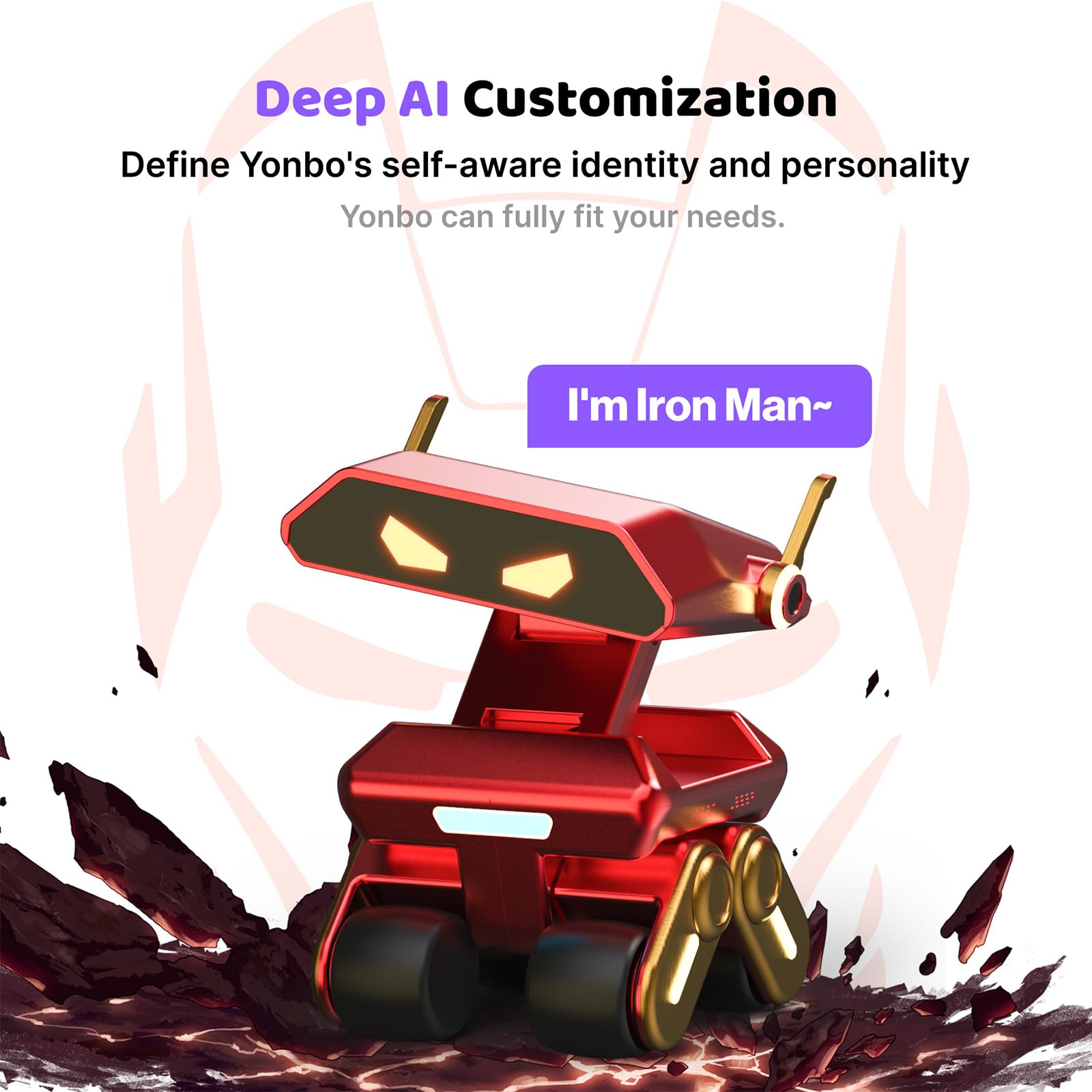AI Robot for Kids, Programmable & Interactive AI Robot, STEAM Educational Toy ChatGPT Powered, Personalized Companion Robot w/Voice Control, Visual Recognition, Emotion-Aware, Long-Term Memory