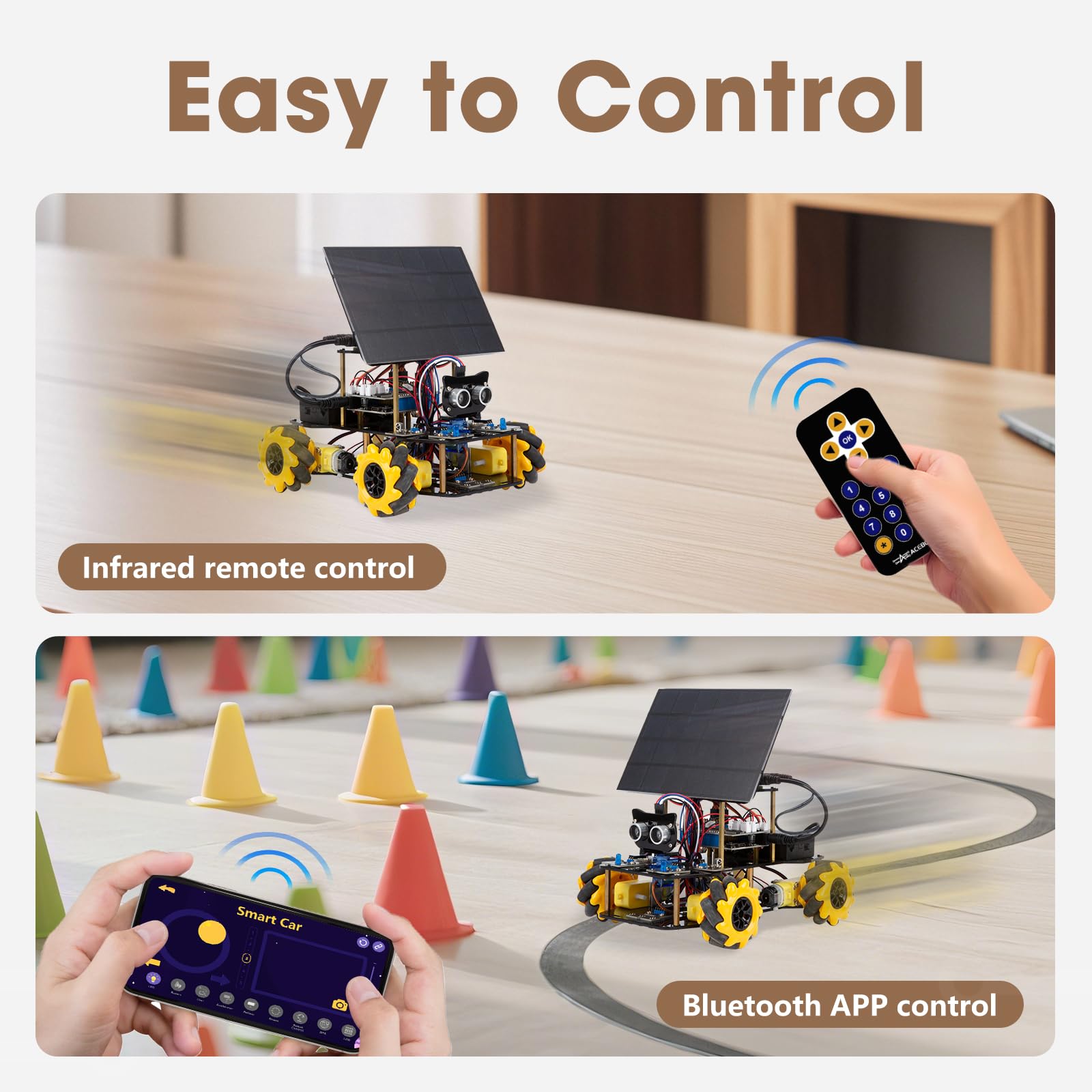 Robotics Kit for Kids Ages 8–12 12-16, ACEBOTT Smart Robot Car Kit with 3MP Camera, STEM Toys for Boys Compatible with Arduino & Scratch,App & Remote Control,STEM Gift for Boys, Girls,Teens and Adults