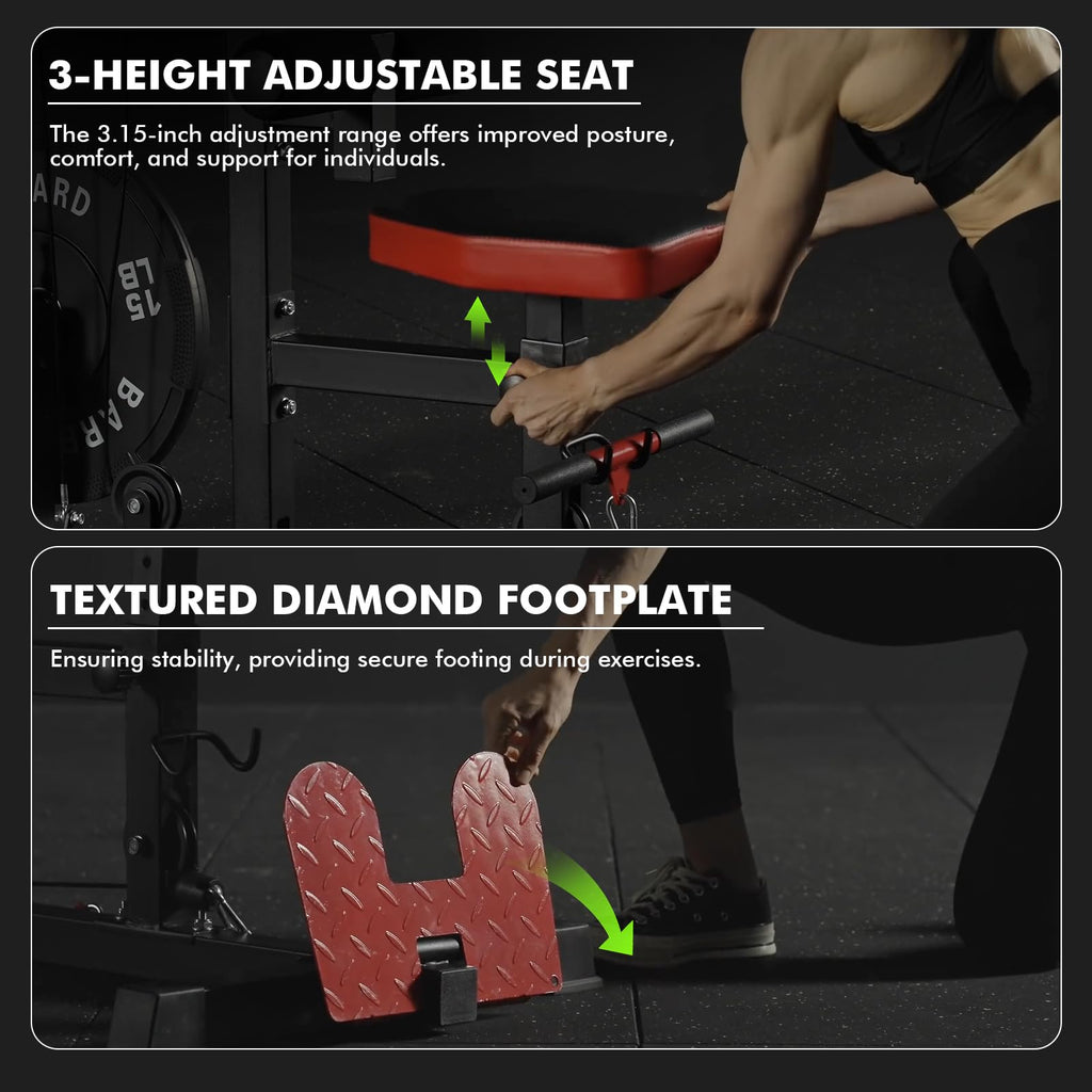 Mikolo LAT Pulldown Machine, LAT Row Cable Machine with Leg Hold Down Attachment, LAT Tower with Cable Row Attachment, Cable Machine Home Gym