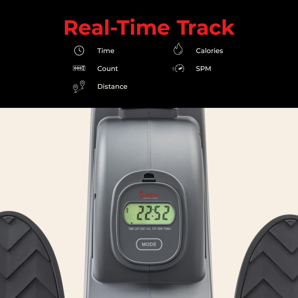Sunny Health & Fitness Smart Magnetic Rower, Compact Quiet & Smooth Rowing Machine for Full-Body Cardio Exercise, Free SunnyFit Training App Connection