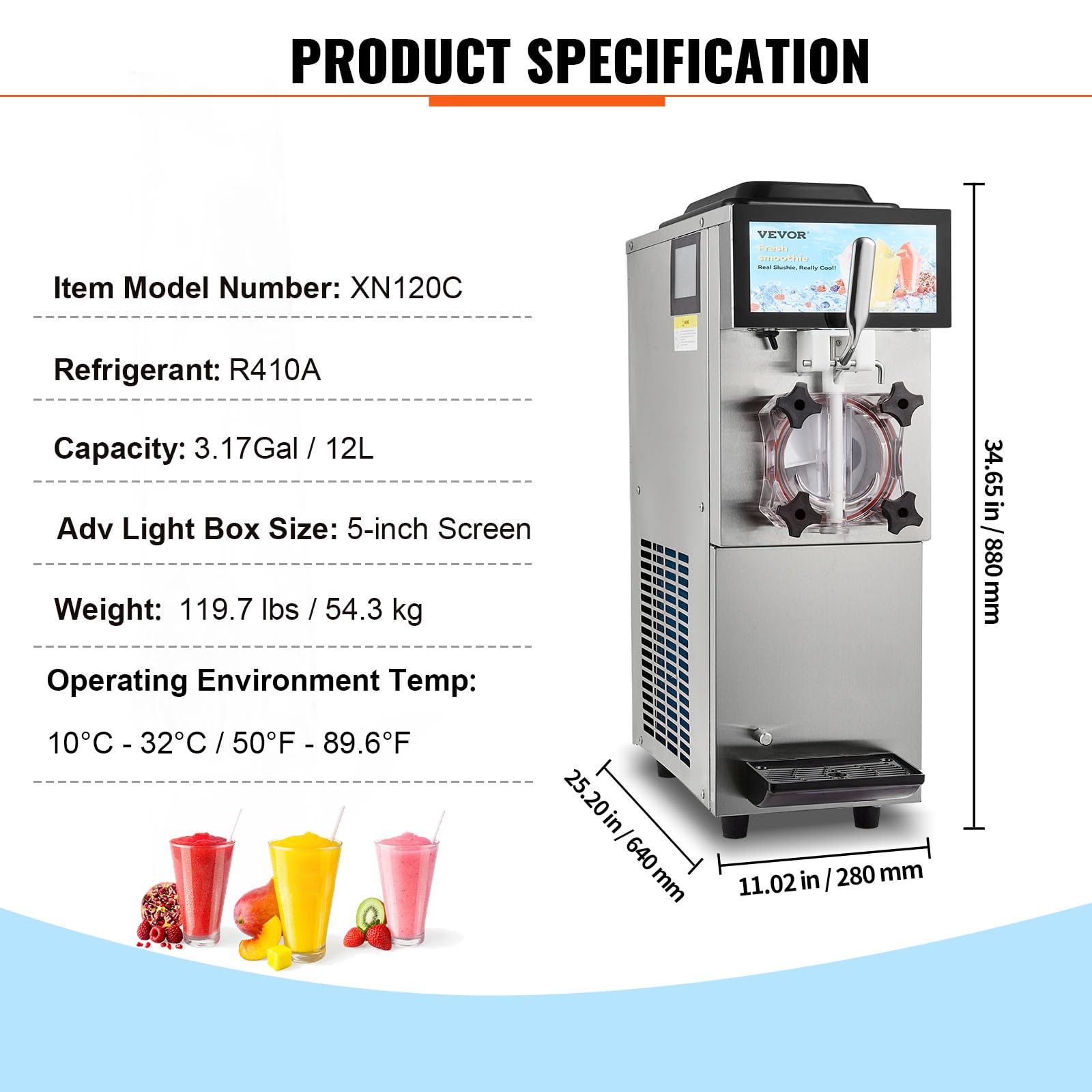 VEVOR Commercial Slushy Machine, 2 x 12L / 3.17 Gal Double Tanks, Cool and Freeze Modes, Stainless Steel Margarita Smoothie Frozen Drink Maker, Slushie Machine for Party Cafes Restaurants Bars Home