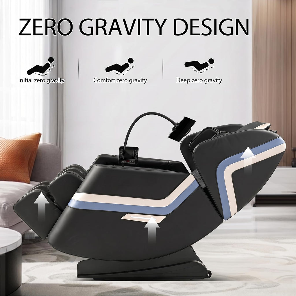 2026 Massage Chair Full Body, Zero Gravity Massage Recliner Chair with Auto Modes, 8 Fix Point Rollers, Airbag, Foot Massage, Touch Screen Controller, Deep Yoga Stretch, Heating Function