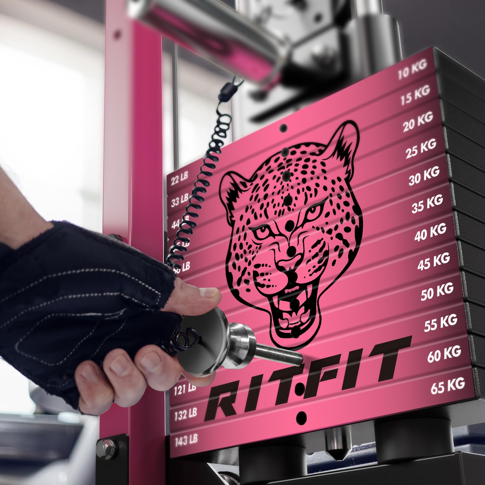 RitFit M1 Pro Smith Machine Package, All-in-One Power Cage with Weight Stack Set, Includes LAT Pulldown & Cable Crossover System for Home Gym