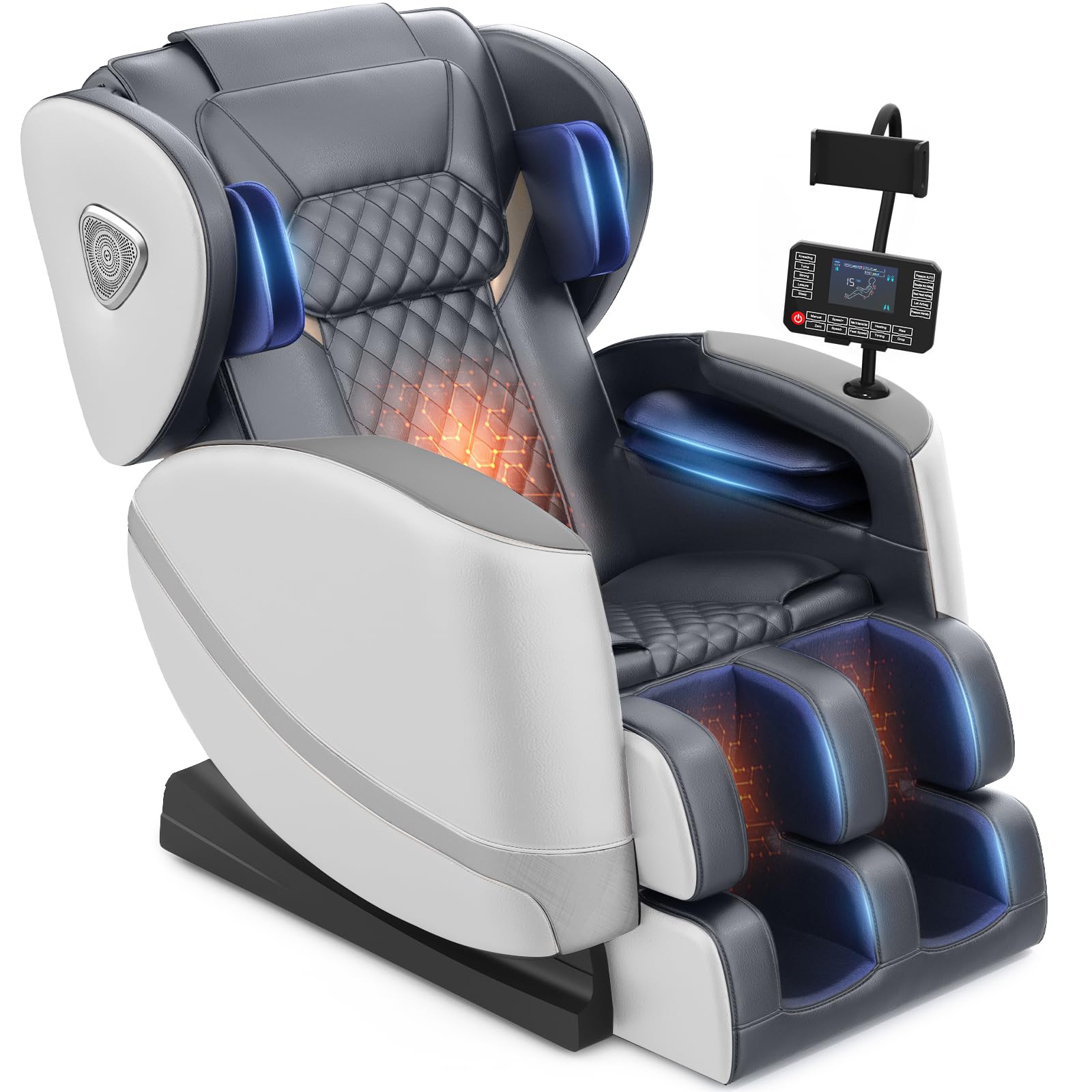 FURNIMAT 2026 Massage Chair Full Body, Zero Gravity Massage Chair with 10 Fix Rollers, Airbags, Heating, Foot Massage, Auto Modes, Bluetooth Speaker, Smart Screen Controller (Advanced Version)