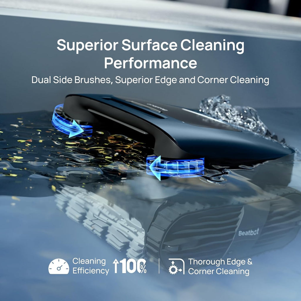 Beatbot Aquasense X Robotic Pool Cleaner with AstroRinse Cleaning Station — Hands-Free Cleaning, AI Vision, All-in-One Cleaning, Smart Navigation, Debris Detection, 23L Debris Bin, Voice Control