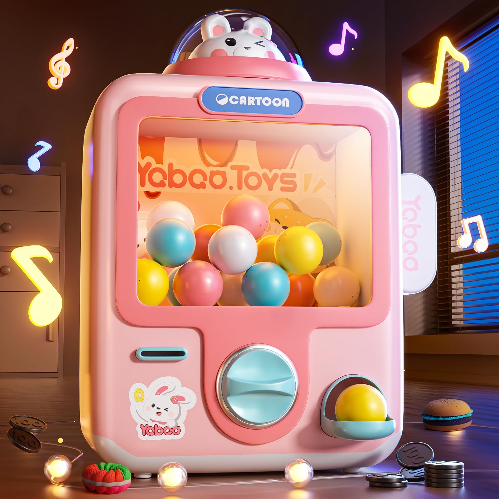 Skirfy Vending Machine Kids Toys 10 Empty Eggs Mini Vending Machine Erasers Operated Gumball Prize Machine Maker Game Claws Machine Easter Game Sensory Toys Dolls Gifts（Blue）