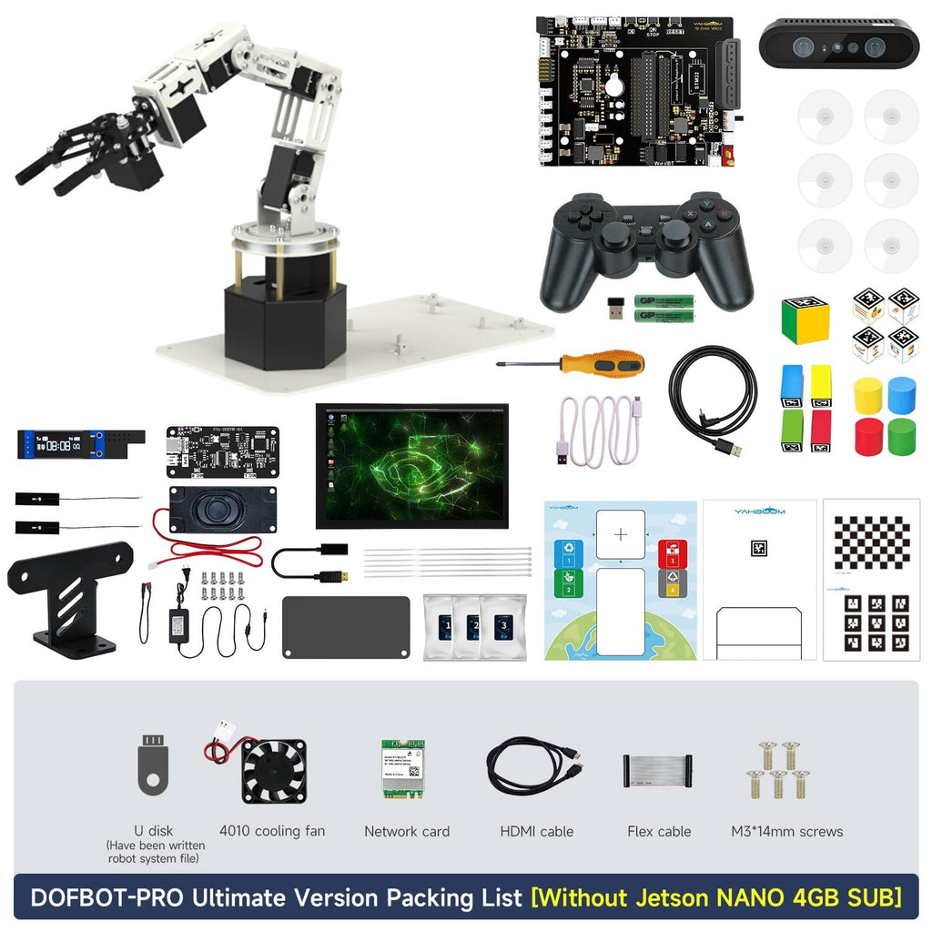 Yahboom ROS2 Robot Car Ackerman Steering Chassis,AI Visual Recognition Embodied Intelligence AI for Jetson Nano B01 4GB,AI Voice Interaction(Superior Ver with Nano-4GB)