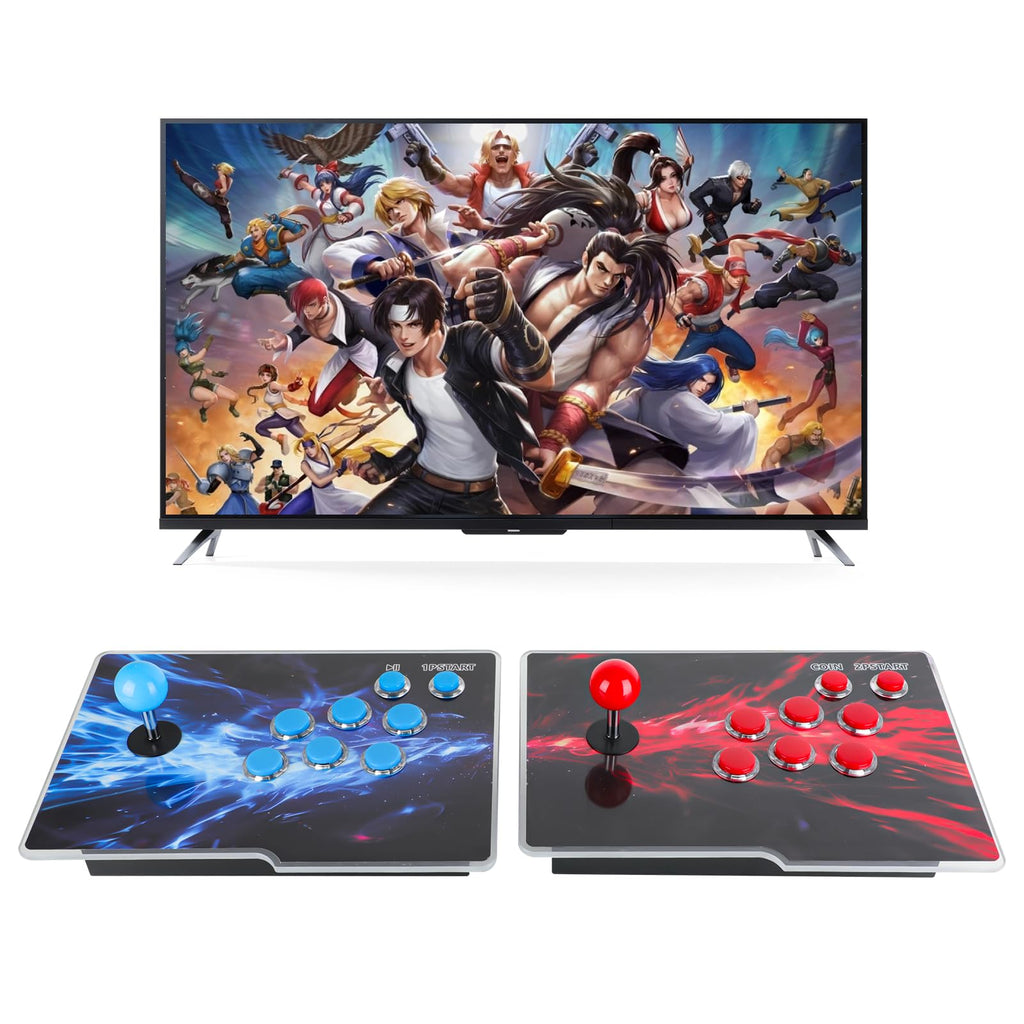 Pandora Box Arcade Console with 32000 Games in 1, 1280x720 Full HD Retro Gaming Machine for TV, Monitor, and Projector, 3D Games Support 1-4 Players, Search/Save/Hide/Pause Functions