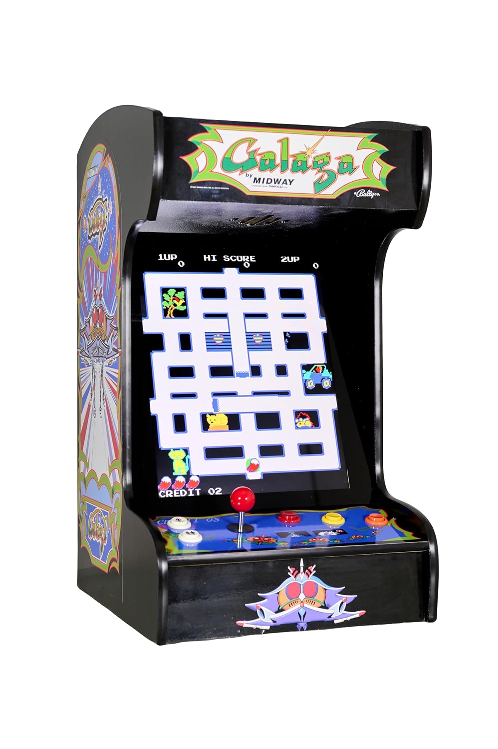Doc and Pies Arcade Factory Classic Home Arcade Machine - Tabletop and Bartop - 412 Retro Games - Full Size LCD Screen, Buttons and Joystick (Black)