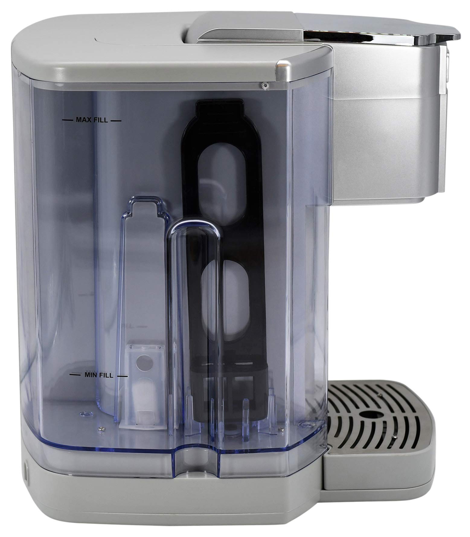 Cuisinart Coffee Maker, Single Serve 72-Ounce Reservoir Pod Coffee Machine, Programmable Brewing & Hot Water Dispenser, 5 Cup-Size Settings, Stainless Steel, SS-10P1, Silver