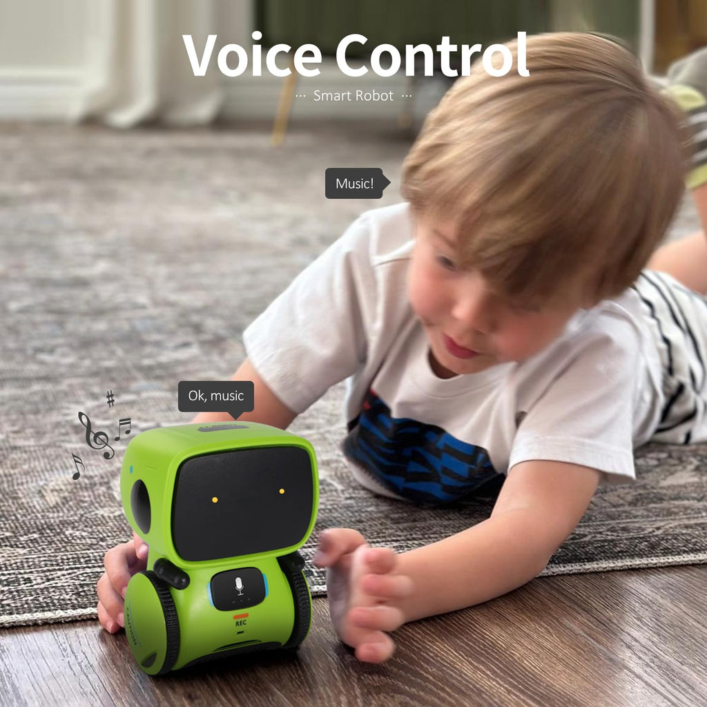 GILOBABY Interactive Talking Robot for Boys, Smart Toy with Touch Control, Playback Mode, Dancing, Singing, Educational Gift for 3-7 Year Old Kids (Blue)