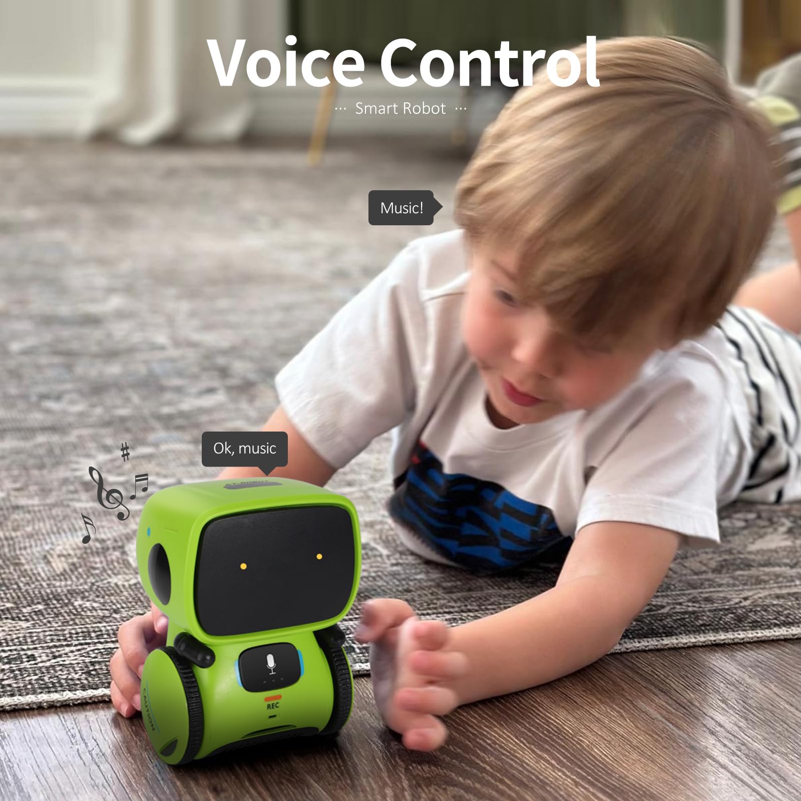 GILOBABY Interactive Talking Robot for Boys, Smart Toy with Touch Control, Playback Mode, Dancing, Singing, Educational Gift for 3-7 Year Old Kids (Blue)