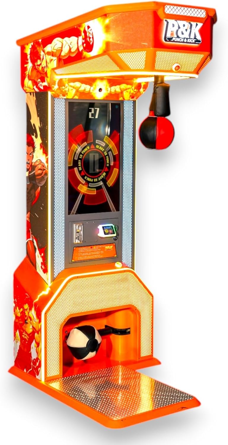 MEGA Vending Punch & Kick Arcade Ticket Redemption Game Machine - Led Display