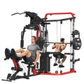 SPART All-in-One Home Gym Workout Station,Smithe Machine Home Gym Power Cage,Professional Functional Trainer for Couples & Family Strength Training,Leg Press, LAT Station for Full Body Training