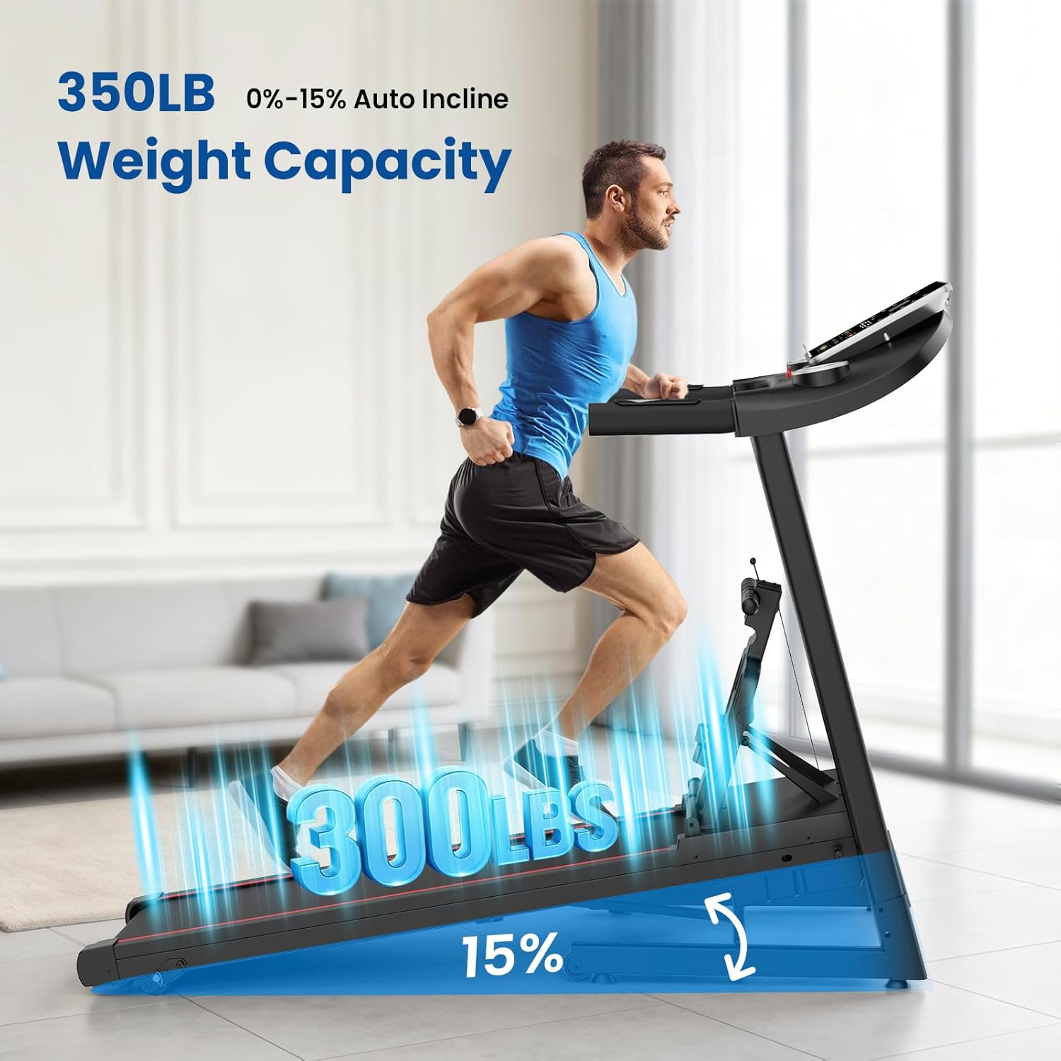 2-in-1 Treadmill and Rowing Machine Combines Running and Rowing for Aerobic Exercise with Adjustable Resistance, Space-Saving Full-Body Workout Machine