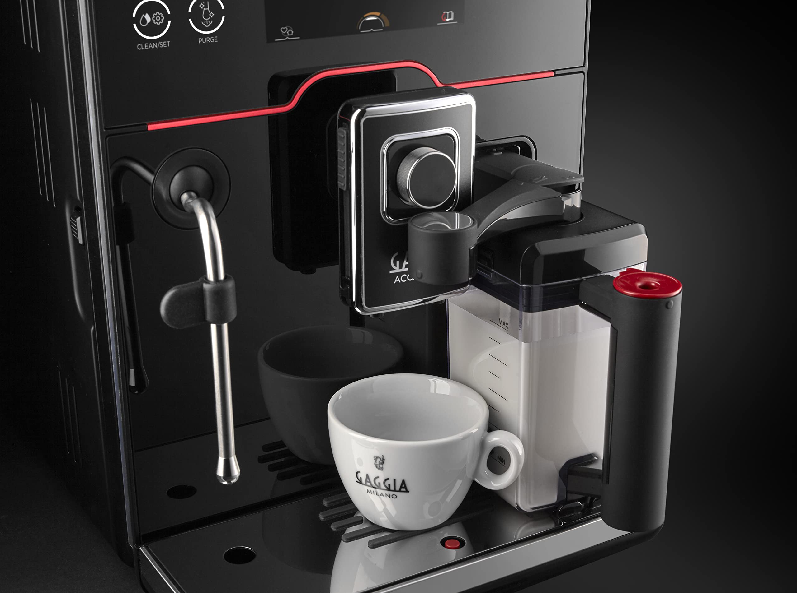 Gaggia Accademia Luxury Italian Fully Automatic Espresso Machine with 19 Customized drink settings,0.5 Liters,RI9782/46 Brushed Stainless