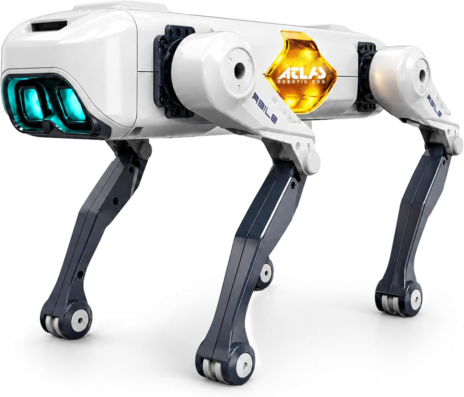 Robot Dog Toy for Kids, Smart Robotic Dog Puppy with Color-Changing LED Eyes & Side Lights, Remote Control Dog Toy with App Control, Voice Commands, Programming Mode & Fun Moves, Ages 3+