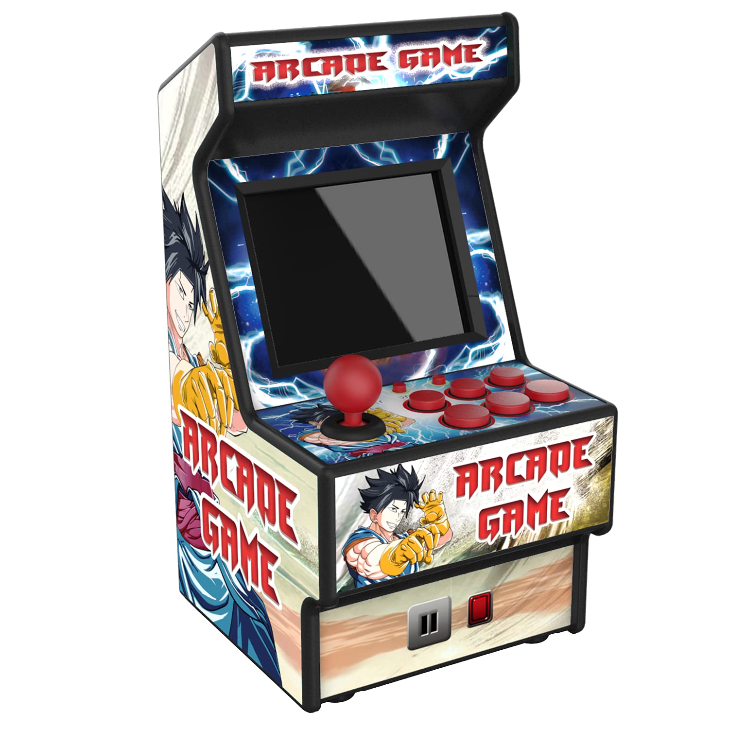 Mini Arcade Machine, Retro Gaming Console, Handheld Game Console with 156 Classic 16-Bit Video Games, 2.8 Inch Color Display, Rechargeable Battery, Support for TV Output, Birthday Present for Children