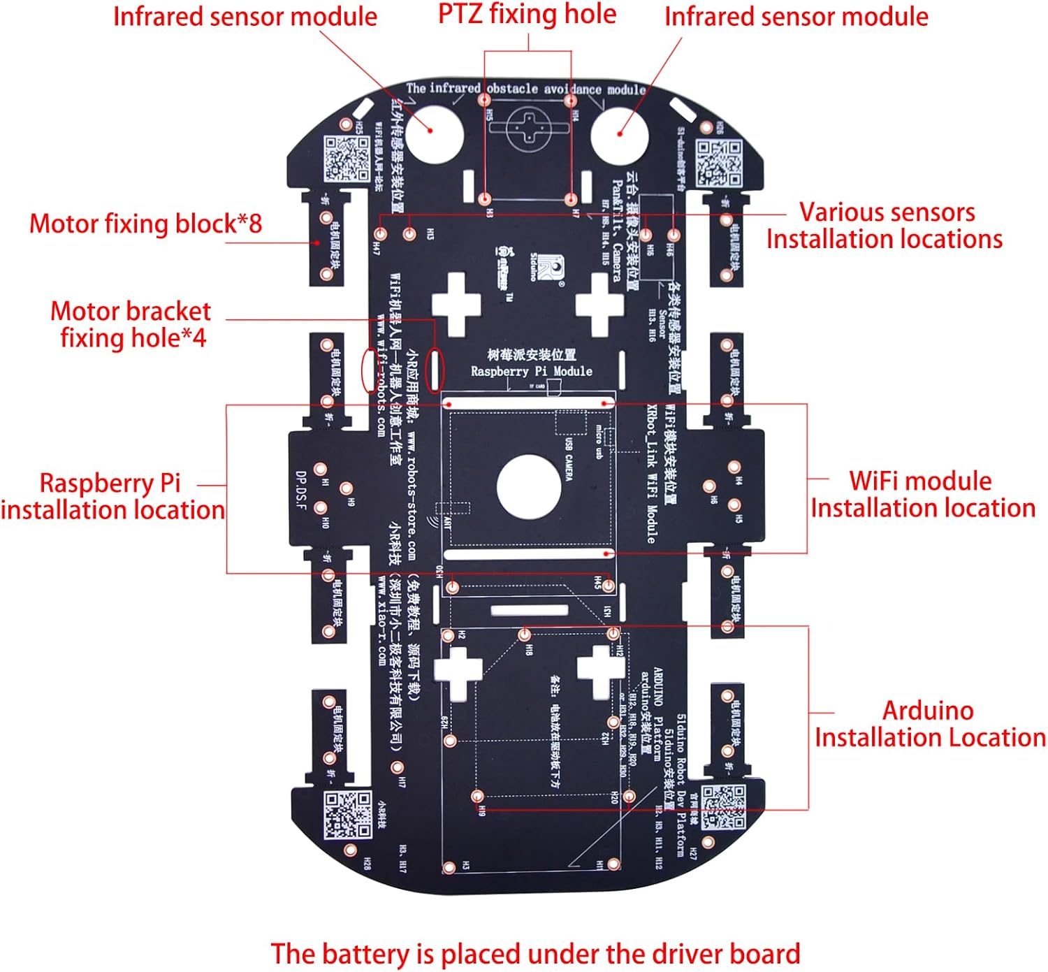 4WD Smart Robot Car Chassis Kit for Arduino Raspberry Pi DIY Programmable TT Motor, Robotics Educational Kit for Teens Adults Hobbyists Robot Chassis