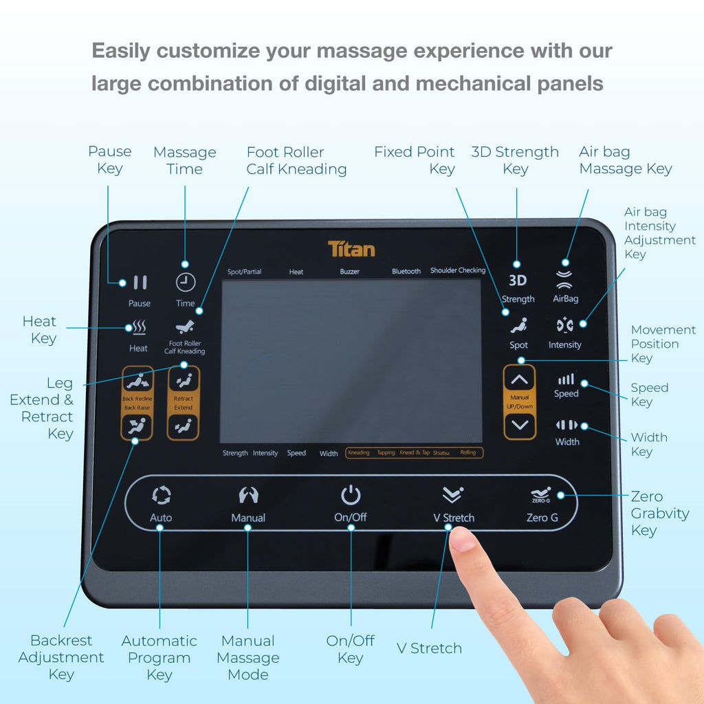 Titan Ti Reflex 3D l Full Body Airbag Massage Chair l Zero Gravity Reclining l Specialized Ankle Stretching Massage l SL-Track System l Space Saving l Automatic Extendable Footrest (Brown)