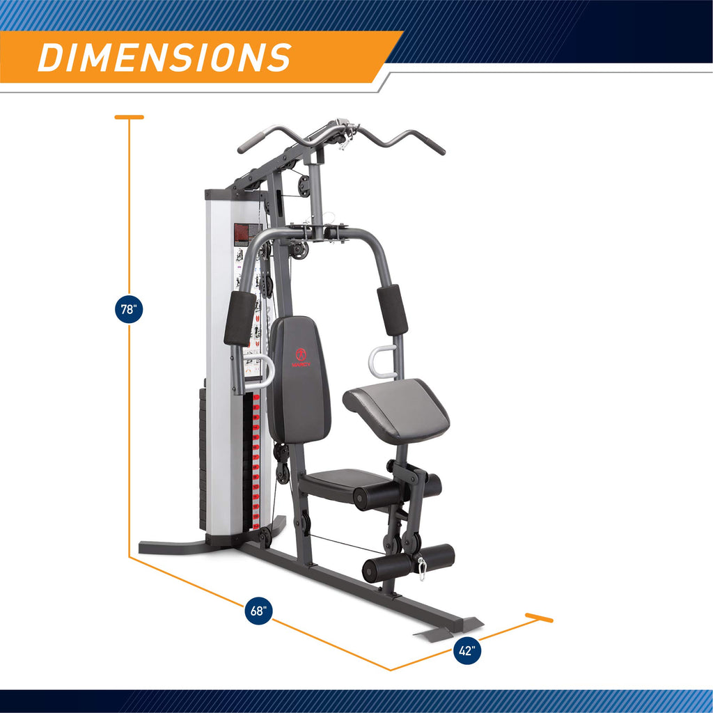Marcy Multifunctional Workout Station 100lbs to 200lbs Stack Home Gym for Weightlifting and Bodybuilding