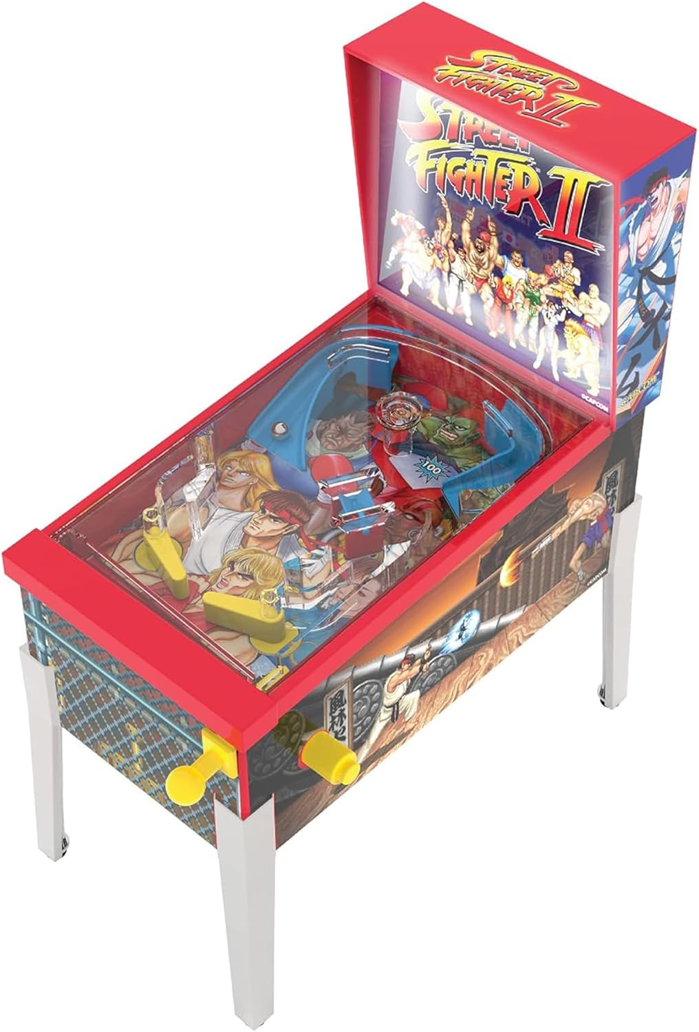 Street Fighter II: Mini Arcade Pinball - Collector Series, Lights & Sounds, Classic Tabletop Game, Skill Shot Challenges, Licensed Toy, Adults-Kids 3+