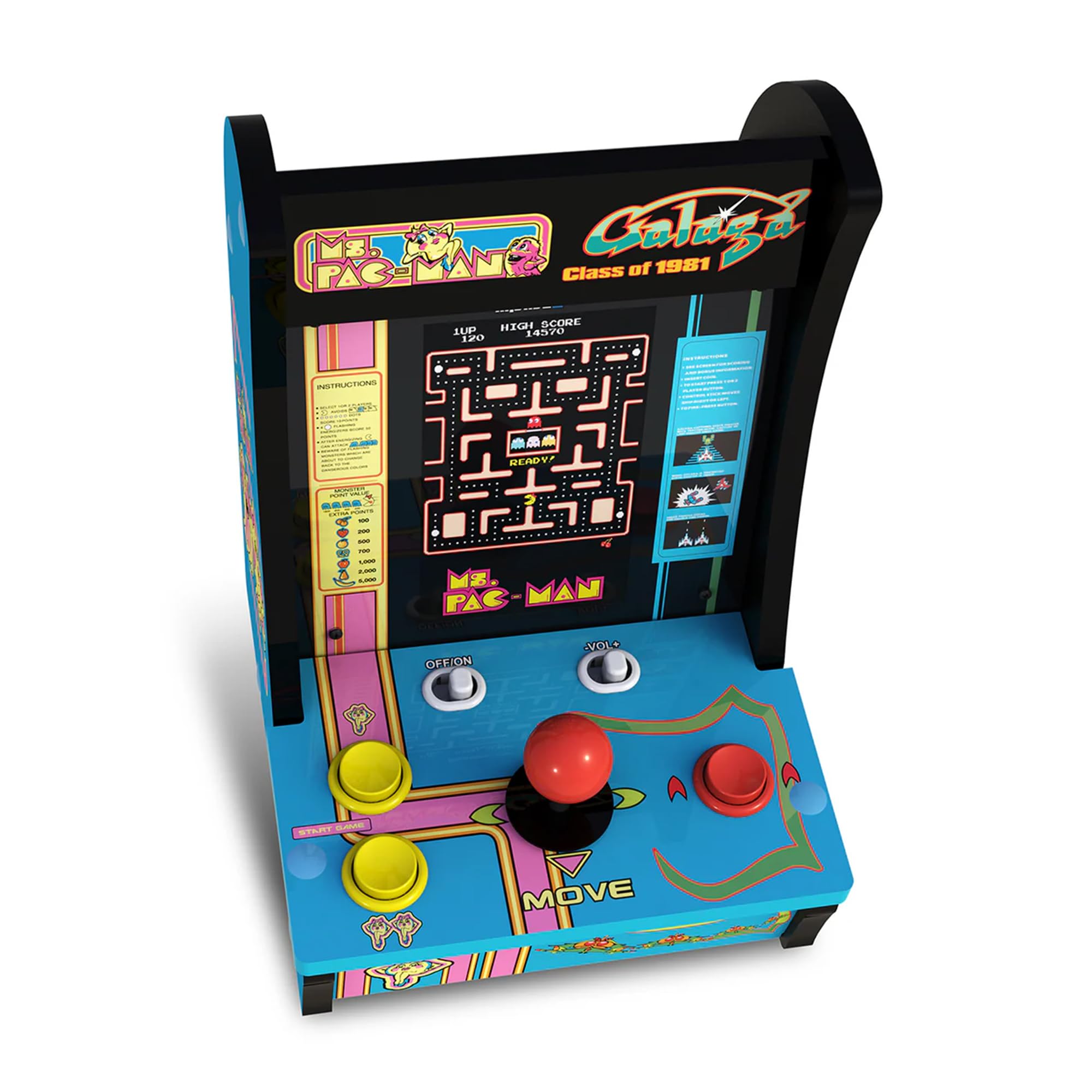 Arcade1Up NBA JAM Countercade Arcade Machine with NBA JAM TE and NBA Hang Time, 7" LCD Screen, Light-Up Marquee and Real-Feel Arcade Controls