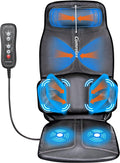 Back Massage Cushion with Compress, Vibration Seat Massage Chair Pad,3 Modes & 3 Intensities Back and Neck Massage for Muscle Fatigue Stress Relief