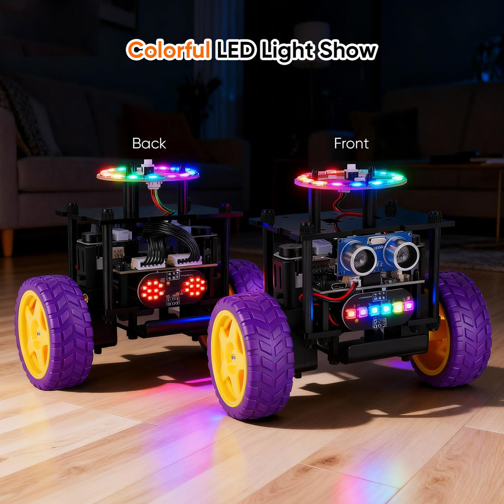 Smart Robot Car Kit Toys for Kids Ages 8-12 12-16, Remote Control Building Robotics Kit, STEM Educational Science Kit Gifts for Teen Boys Girls 8-13 14 15 16 Year Old