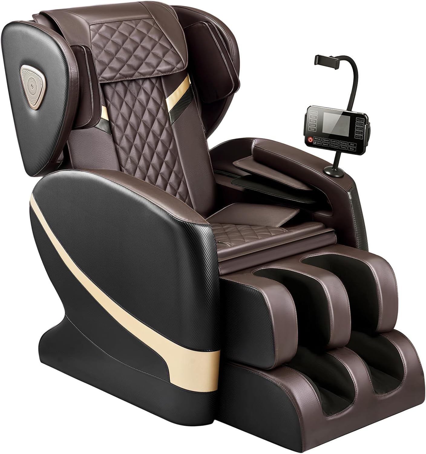 VEVOR Massage Chair, Zero Gravity Full Body Massage Chair with 10-Point Rollers, 5 Automatic Modes, 8 Airbags, Waist & Leg Heating, Bluetooth Speaker, Touchscreen Control, for Home and Office Use